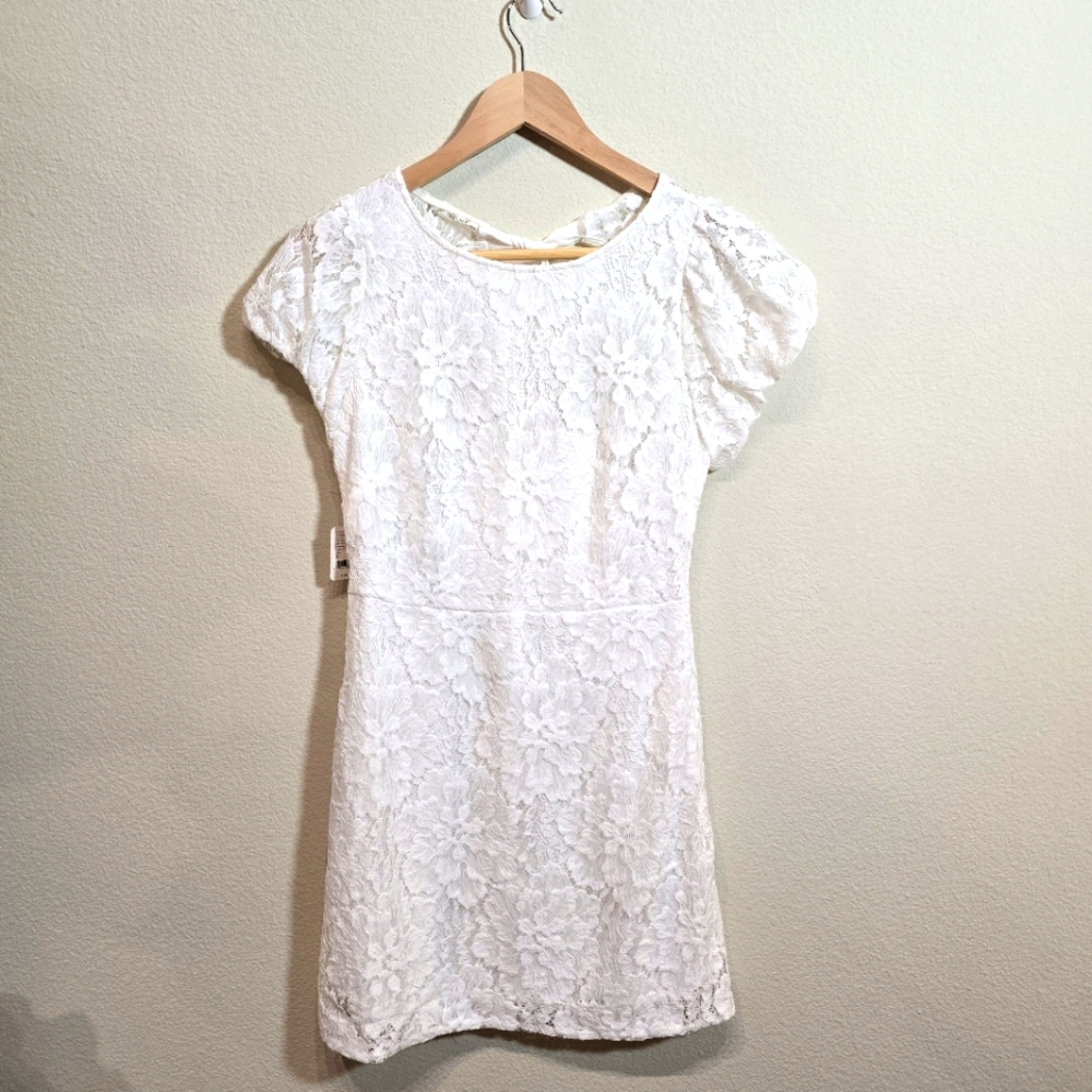 Free People Hailee Elegant White Lace Summer Dress Sz Small